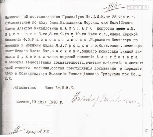 Сборник - Дело командующего Балтийским флотом А. М. Щастного